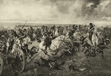 The Scots Greys ved Waterloo, 18. juni 1815, ca. 1902